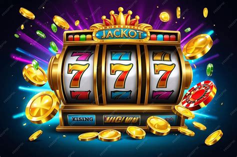 Golden slot machine wins the jackpot 777 Big win concept Casino jackpot ...