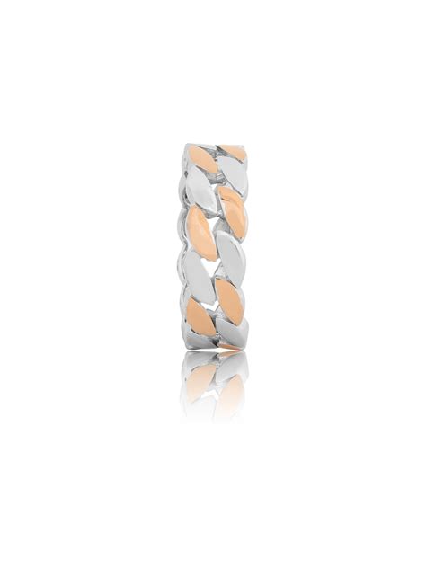 Elliptic Heritage Rose Gold Men's Silver Band – Diavo Jewels