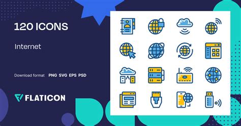 Internet Icon Pack | Color lineal-color | 120 .SVG Icons
