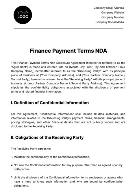 Free Finance Agreement Templates, Editable and Printable