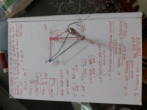 the elevation of a tower at a station A due north of it is alpha and at ...
