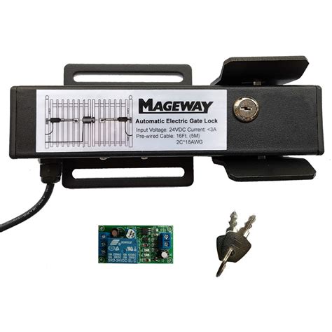 Mageway 24VDC Automatic Electric Gate Lock for Swing Gate Opener Gate ...