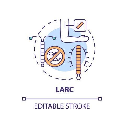 LARC concept icon. Contraceptive method. Long lasting. Birth control. Family planning ...