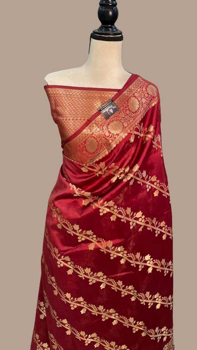 Pure Dupion Silk Banarasi Saree - Gold Zari — The Handlooms