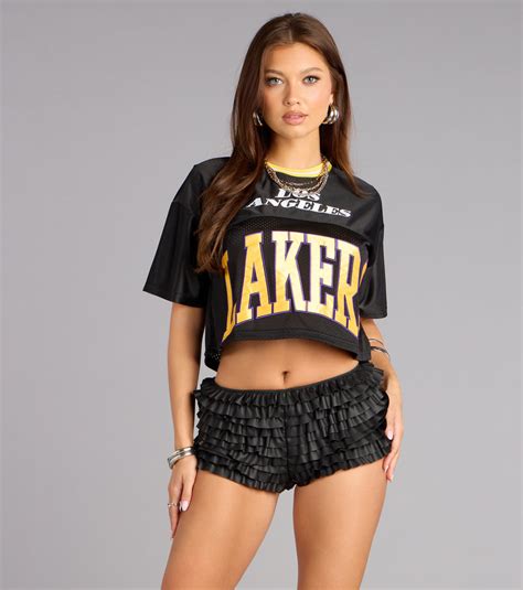 Ultra Game NBA Los Angeles Lakers Crop Top & Windsor