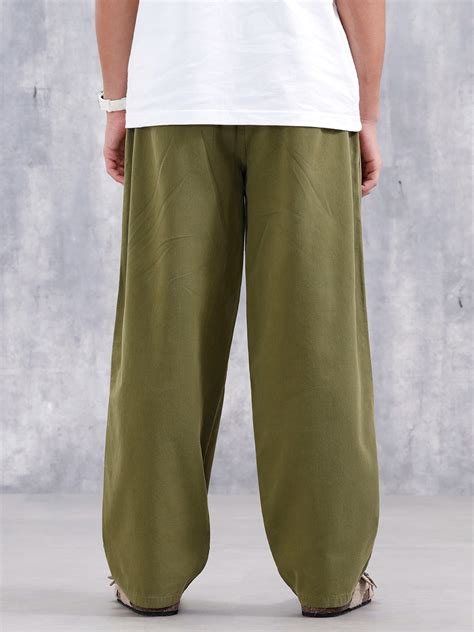 Men's Casual Loose Fit Trouser | Olive – Wrogn