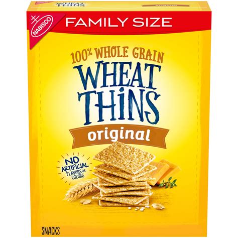 Pack of 2 - Wheat Thins Original Whole Grain Wheat Crackers, Family ...