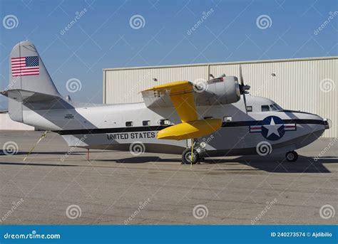 Grumman HU-16 Albatross Tied Down Editorial Stock Image - Image of ...
