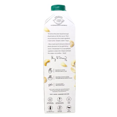Elmhurst Unsweetened Cashew Milk at Natura Market