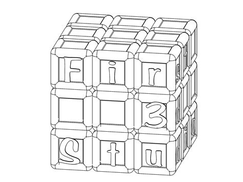 Rubiks Cube Coloring Page Coloring Pages