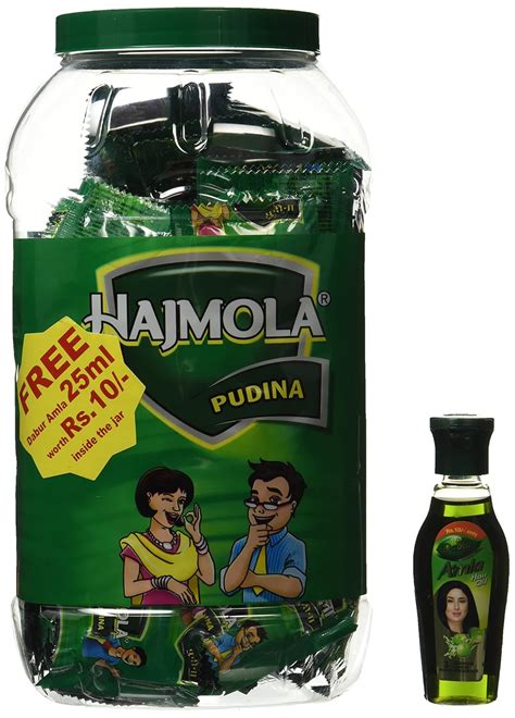Dabur Pudina Hajmola Tablets - 352 g with Free Amla Oil - 25 ml ...