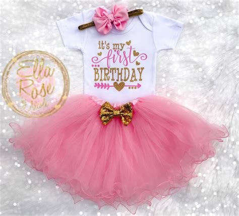 First Birthday Outfit Girl / 1st Birthday Girl Outfit / | Etsy