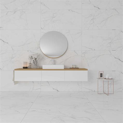 Natural Calacatta Marble Effect Matt Porcelain Floor and Wall Tile ...