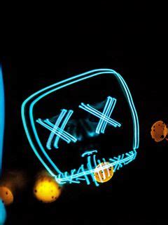 Download wallpaper 240x320 neon, smile, art, lines old mobile, cell ...