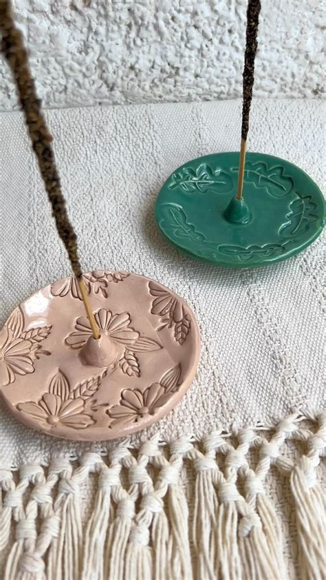 Porta sahumerios de cerámica artesanal