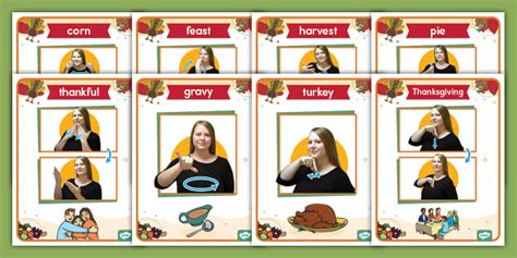 Thanksgiving American Sign Language Posters | Twinkl USA