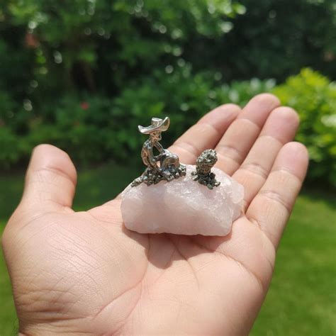 Buy Rose Quartz Cowboy Sculpture | Handcrafted Crystal Figurine With ...