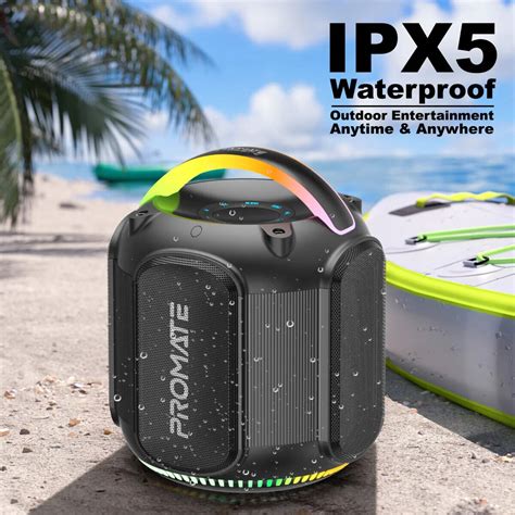 Promate Strike-80 Portable Bluetooth Speaker, 80W Speaker Output, 60Hz ...