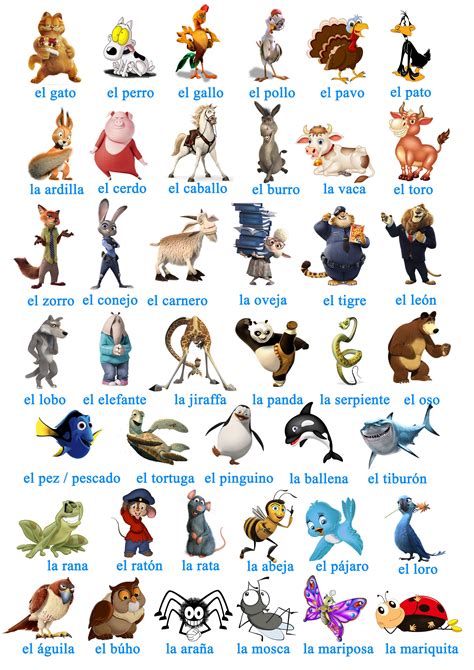 Pin by Diana Baruzdina on Cicoon saheer | Spanish animals, Learning ...