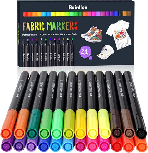 ANYUKE 20 Fabric Pens Permanent for Clothes, Dual Tip Fabric Paint ...