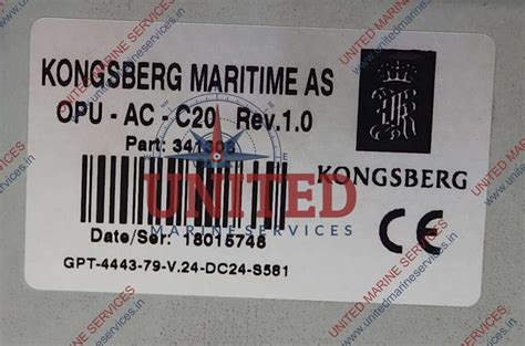 KONGSBERG OPU-AC-C20 ENGINE ORDER PRINTER UNIT 341308 REV 1.0 | United ...