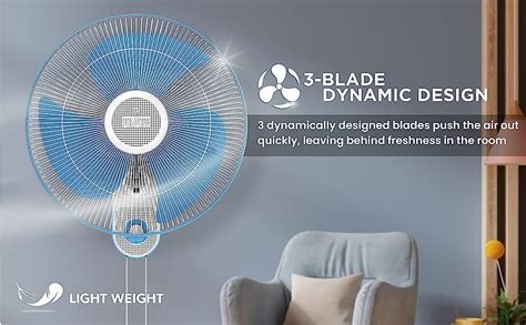 Polycab Aery 400mm Oscillating Wall Fan For Home, Office | Aerodynamic ...