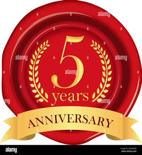 5th Wedding Anniversary Logo