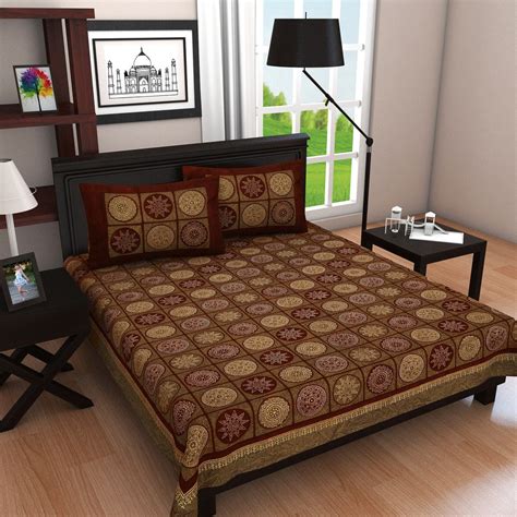 Indigenous Handicrafts Golden Printed Double Cotton Stone Washed ...