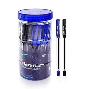 Linc 0.7mm Maxo Fine Ball Pens Jar Pack | Multicolour Ink | Pack of 35 ...