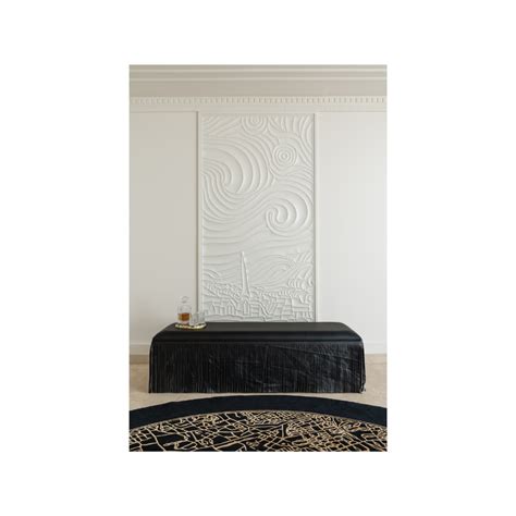 Elegant Black Fringe Seater for Chic Interiors | Khenshu
