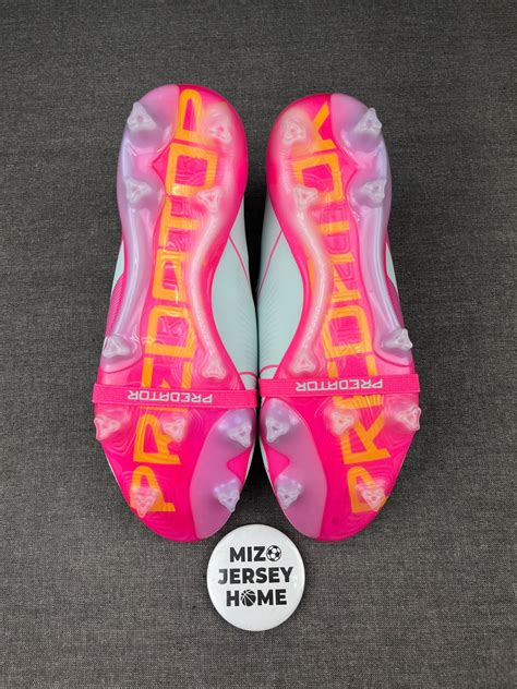ADIDAS PREDATOR TONGUE Pink/White FG Football Shoes – Mizo Jersey Home