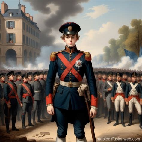 Epic Scene: Military Man in French Protest | Stable Diffusion Online