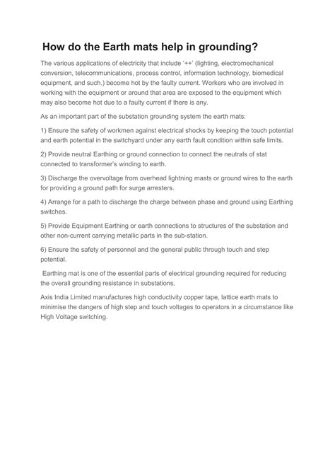 Importance of Earth Mat in Substation.docx