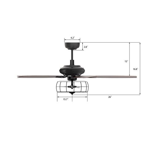 Buy Henderson 52 in. LED Indoor Black DC Motor Ceiling Fan with Light ...