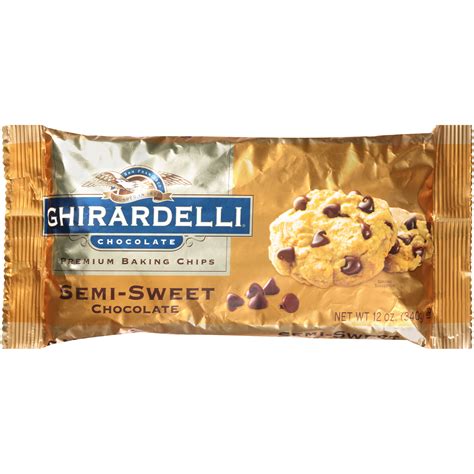 Ghirardelli Chocolate Semi-Sweet Chocolate Baking Chips, 12 oz ...