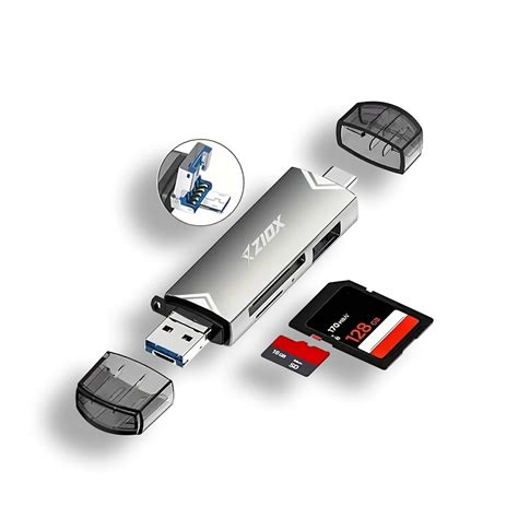 Ziox® USB A, Micro USB & Type C Multiple Card Reader USB 3.0 and Micro ...