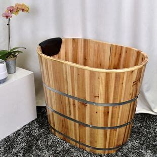 木桶泡澡加高不占地单人成人浴桶洗浴木桶沐浴桶洗澡桶浴缸家用木-阿里巴巴