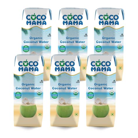 Coco Mama Organic Coconut Water, 250ml| Pack of 6| Enriched With ...
