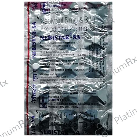 Nebistar SA 5/2.5mg Tablet 15s - Save 71% on Substitute Medicine