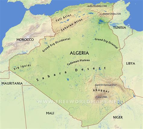 Maps of Algeria — Young Pioneer Tours