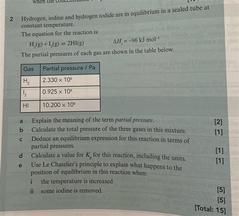 [Solved] when the Hydrogen, iodine and hydrogen iodide are in ...