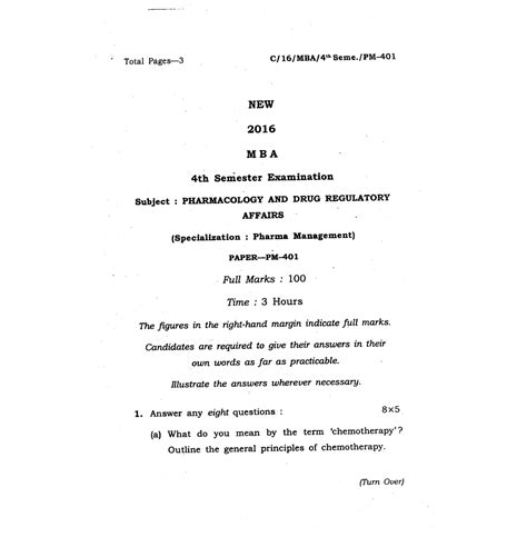 MBA-401PM - Question Papers - Total Pages— 3 C/ 16/MBA/401 Seme./PM ...