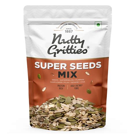 Nutty Gritties Premium Super Seed Trail Mix 200g | 6 Super Seeds in 1 ...