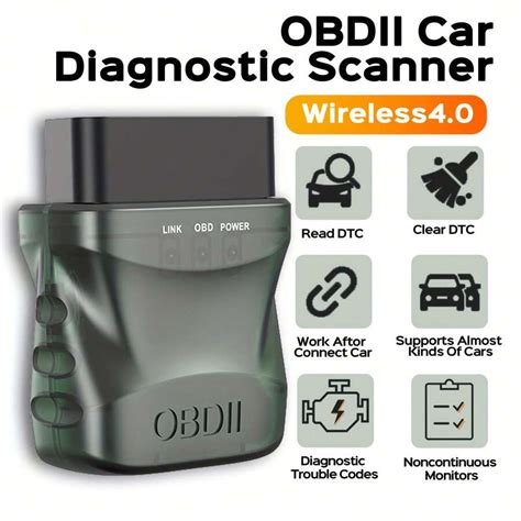 Escáner de diagnóstico inalámbrico OBDII 4.0 para automóviles, lector ...