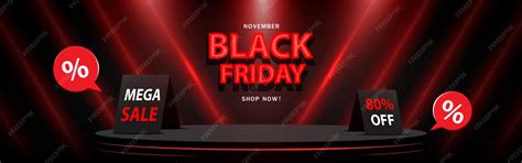 Black friday sale concept stage podium for product display modern scene ...