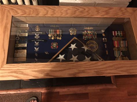 Solid Oak Military Retirement Shadow Box Table | Maker Marketplace