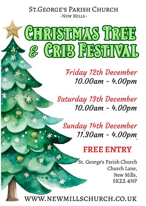 Christmas Tree & Crib Festival 2025, Church Lane, SK22 4NP New Mills ...
