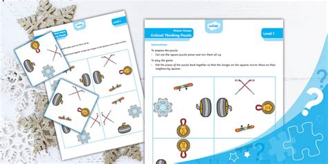 Winter Olympics Critical Thinking Puzzle - L1 (teacher made)
