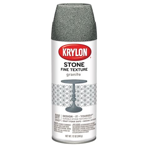 Krylon 3700 Natural Stone Decorative Aerosol, 12-Ounce, Granite Finish ...