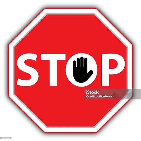 Señal De Pare Con La Mano Foto de stock y más banco de imágenes de ...